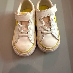 Kids White and Yellow Shoes